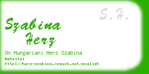 szabina herz business card